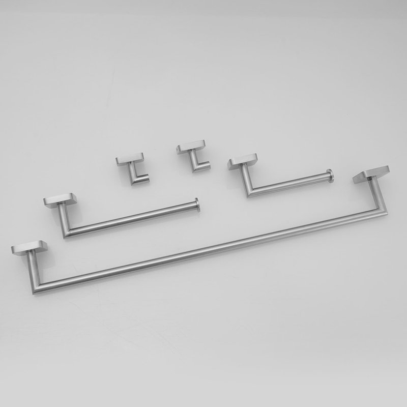 Ensemble de quincaillerie de salle de bain 5 pièces, Nickel brossé