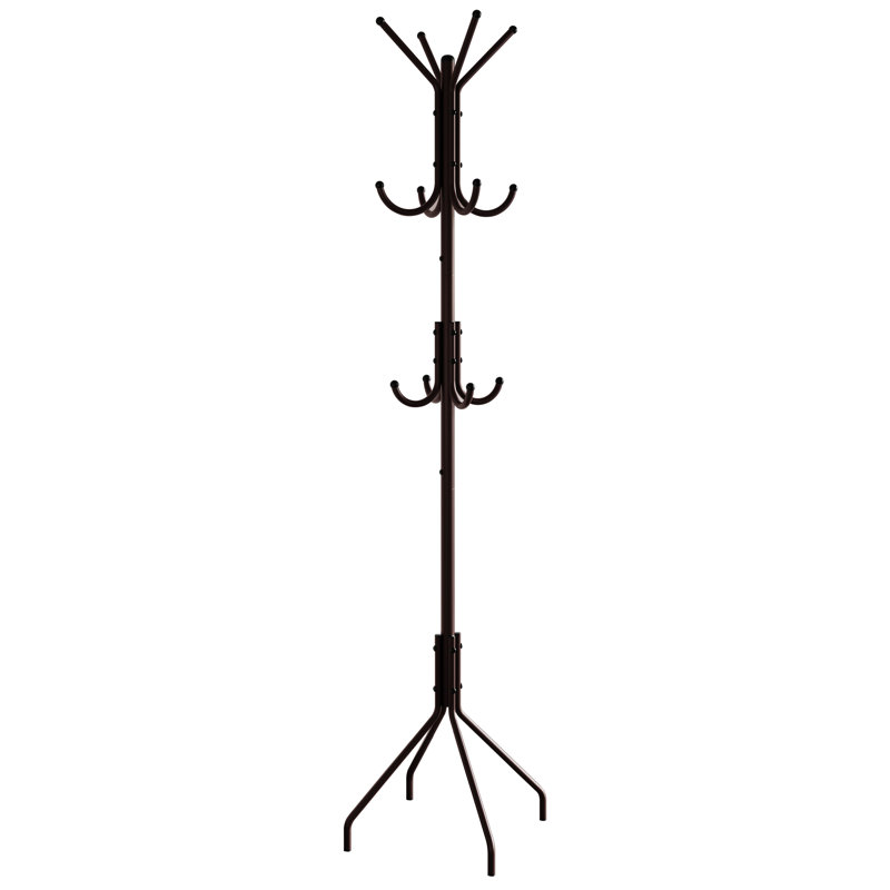 METAL FREESTANDING COAT RACK IN BROWN, Brown