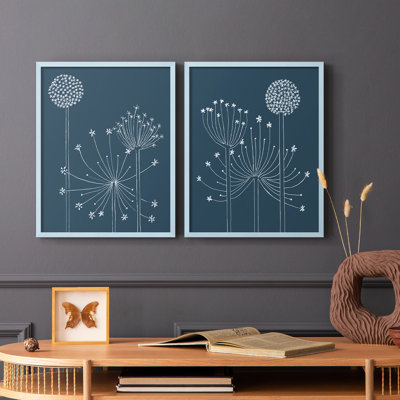 Graphic Alliums I-Premium Framed Print -Ready to Hang - No Nails Required - No Nails Required