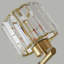 Mid-Century 1-Light Clear Crystal Glass Wall Sconce 