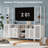 70" TV Stand Entertainment Center with Adjustable Shelves, Farmhouse Media Console with Storage Cabinet, 3-Piece Modular Bookcase Set-1859280886