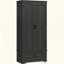 Armoire de style nordique, grand garde-manger avec portes, tiroir et tablettes réglables pour la maison