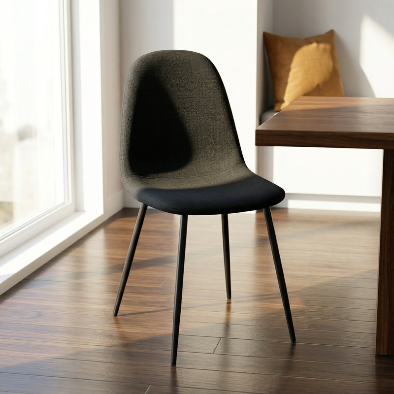 Lavisha Fabric Upholstered Side Chair, Black