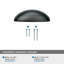 Poignée coupelle 3 po (76 mm) noir mat Ravino - paquet de 25-111778432-124176791