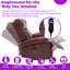 Fauteuil inclinable manuel Alano grand format en cuir véritable avec fonction pivotante, à bascule et massage pour salon