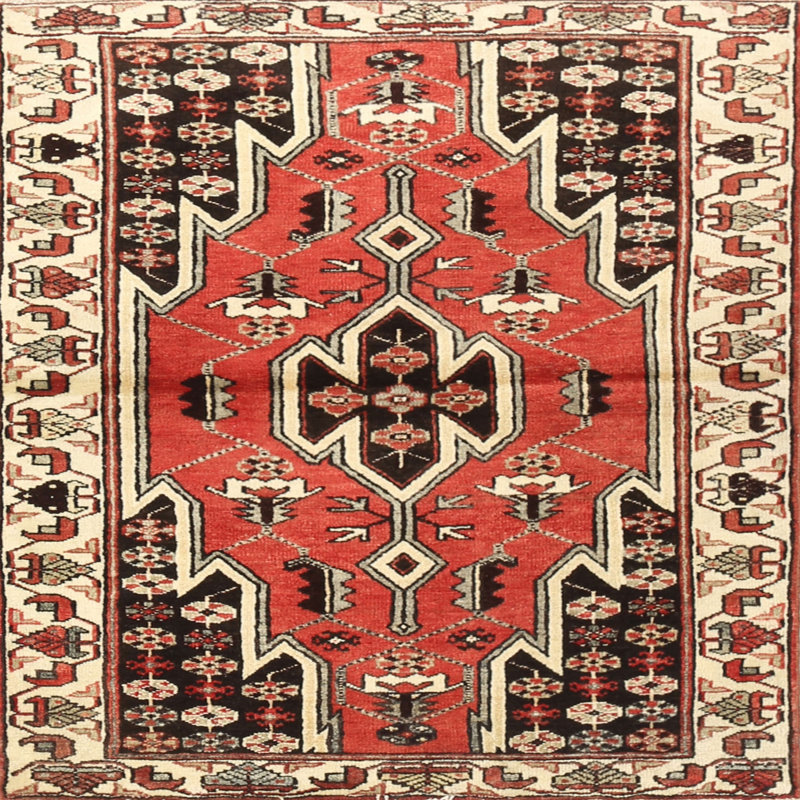 Tapis rouge à motif sud-ouest, Rond 6 pi