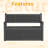 100 Gallon Lockable Resin Storage Bench Outdoor Deck Box Durable Patio Furniture Storage Organization-133780162
