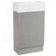 Meuble-lavabo de salle de bain avec lavabo, meuble-lavabo de salle de bain avec tablette, orienté vers la gauche ou vers la droite-428393947
