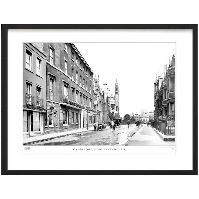 Cambridge, King's Parade 1911 by Francis Frith - Single Picture Frame Print, 28cm H x 36cm W x 2.3cm D