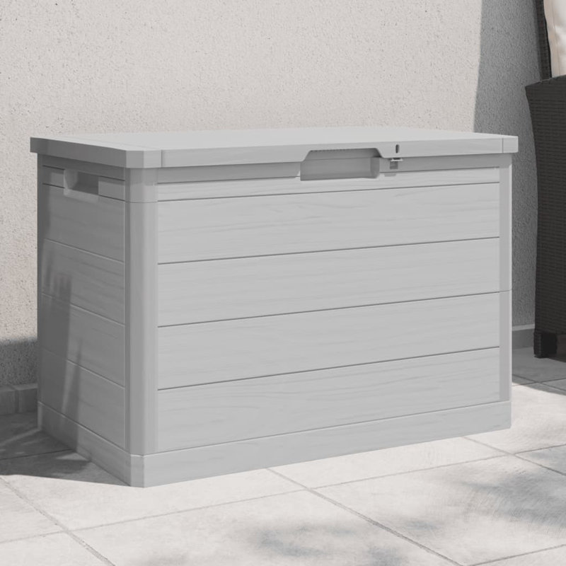 Dakota Fields Cardell 77.5cm W 42.27L Water Resistant Plastic Lockable Deck Box, Grey
