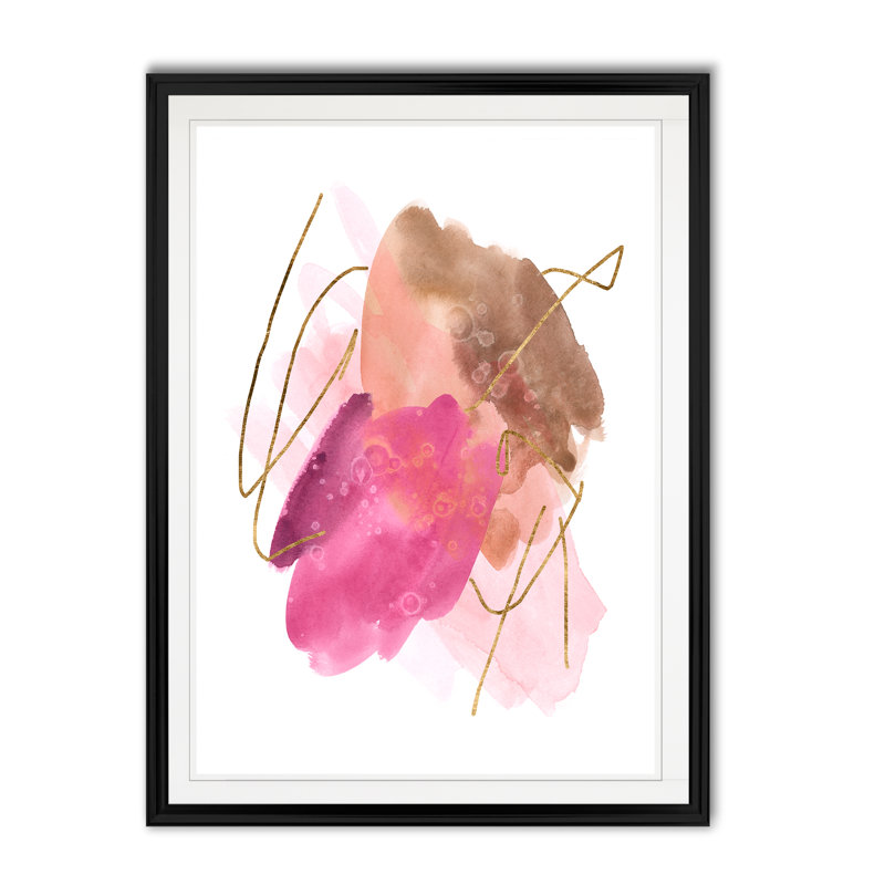 " Rose Edge III ", 18.5" H x 24.5" W x 1.5" D, Black Framed