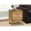 Table d'appoint, bout, rangement, petit, côté, salon, lampe, stratifié noyer clair, ruppie maritime, moderne