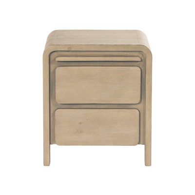 Ola 2-Drawer Nightstand, Brown