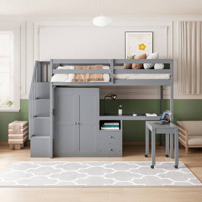Wooden Platform Loft Bed
