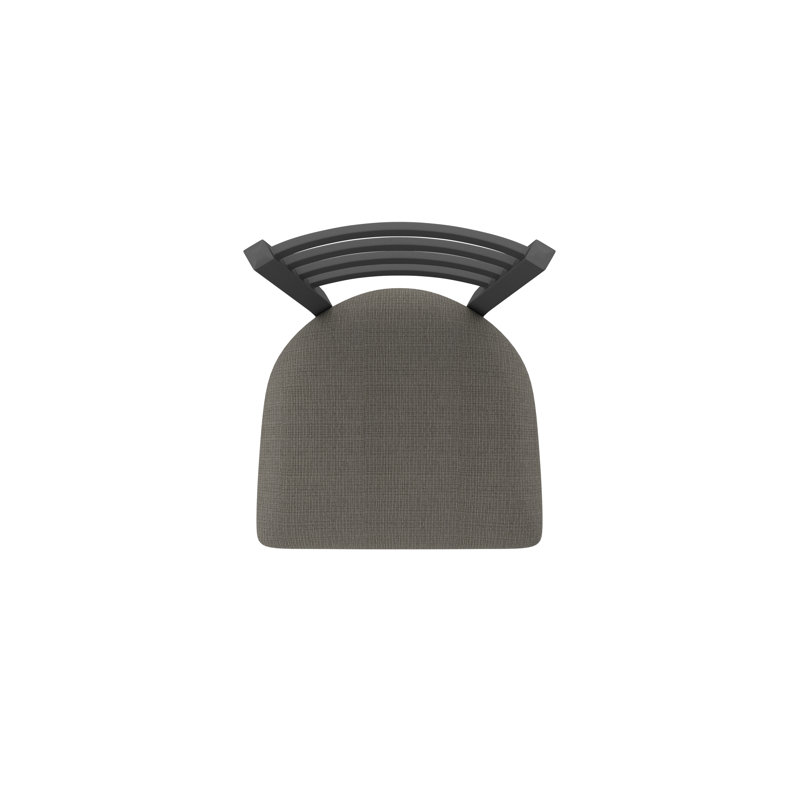 Tabouret pivotant Jackie, Noir froissé, Tabouret de bar (siège d'une hauteur de 30 po), Tissu - graphique calice