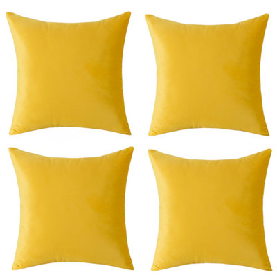 Solid Colour Velvet Reversible Throw Pillow