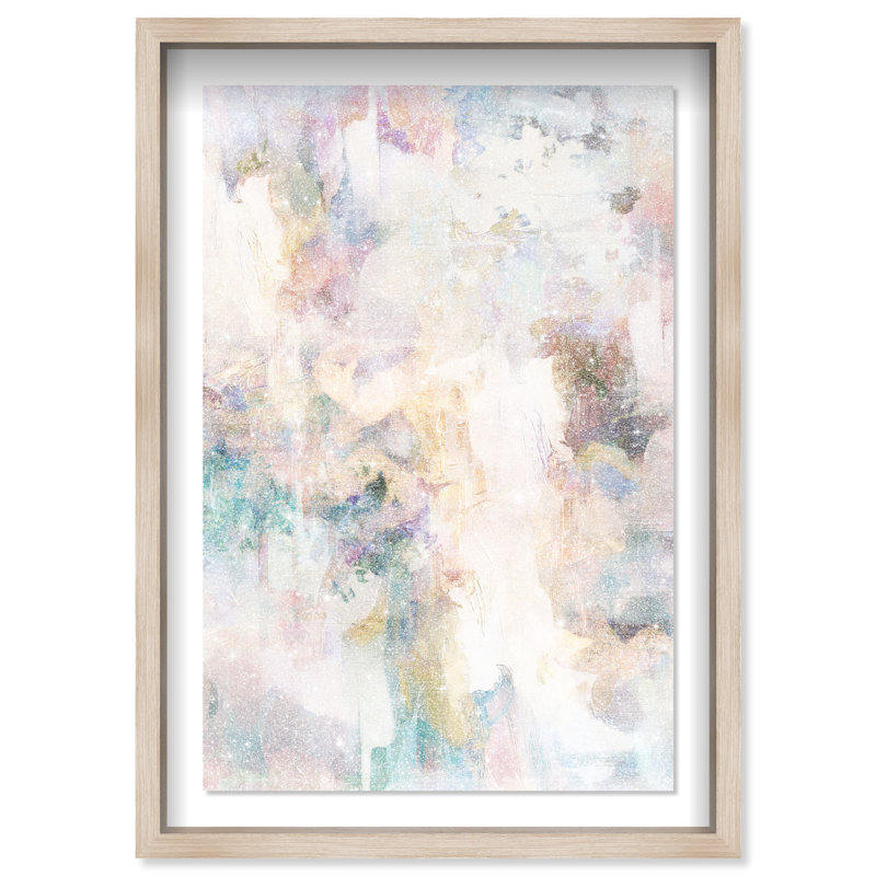 Tonic to Awaken Shadowbox Abstract Print by Oliver Gal, Black Frame, 10 x 15, 25.5"H x 17.5"W, Natural Oak Frame