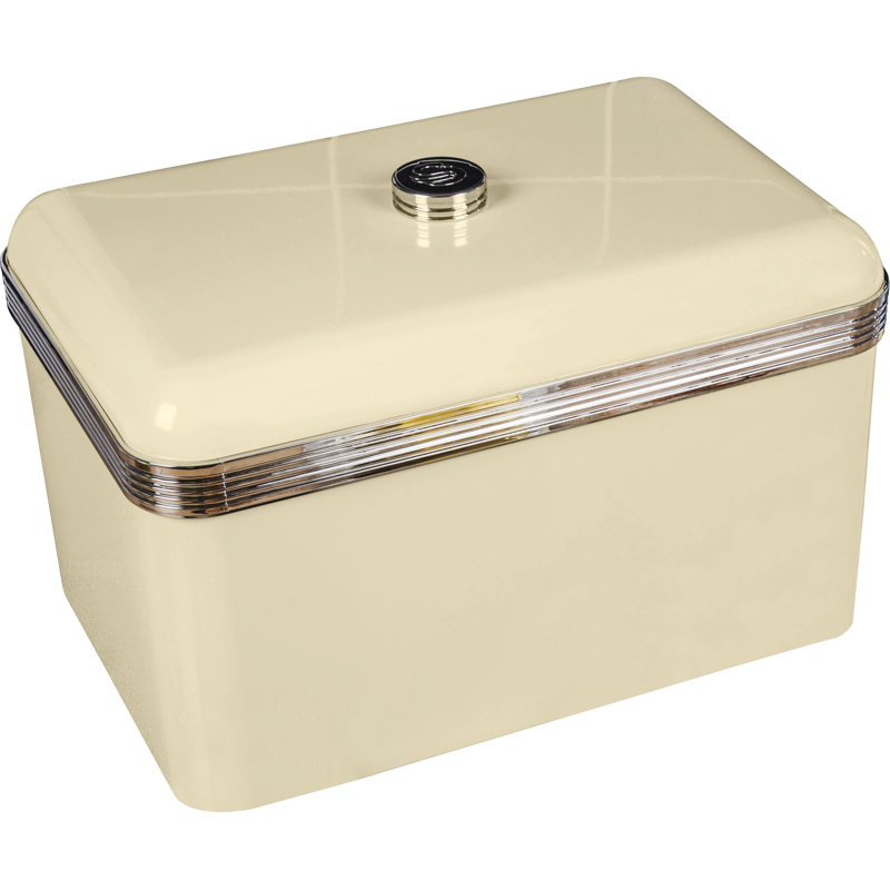Swan Retro Bread Bin, Metal, 18 Litre,, Cream