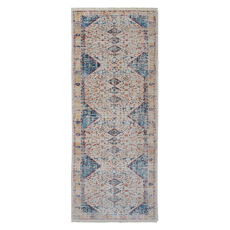 Crayton Machine Made Polyester Area Rugs - Multicolor, Oriental Design, Low Pile Machine Made Area Rugs for Living Room, Bed Room