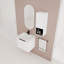 Meuble-lavabo mural avec lavabo en céramique