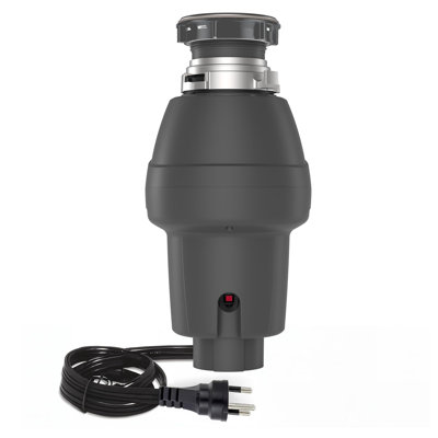 1/2HP Gray Garbage Disposal, Ultra-Quiet 4-Stage Stainless Steel Grinder, Continuous Feed Food Waste Disposer with Air Switch