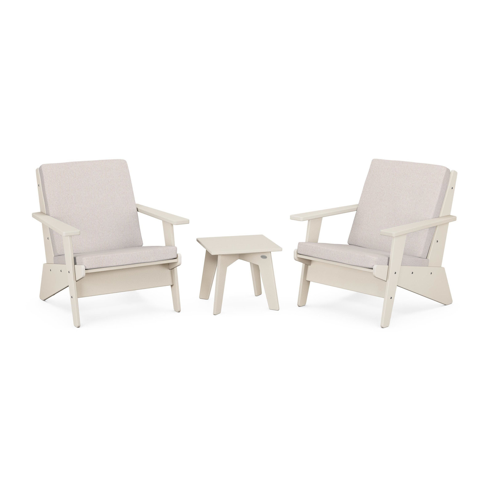 Riviera Modern Lounge 3-Piece Set, Sand, Dune Burlap