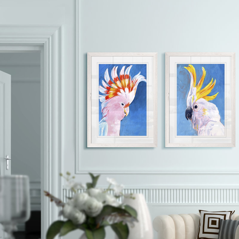 « néon mohawk i » par vincent van gogh, ensemble de 2 reproductions d’art encadrées, H 16 po x l 20 po x P 1,25 po, Blanc mat