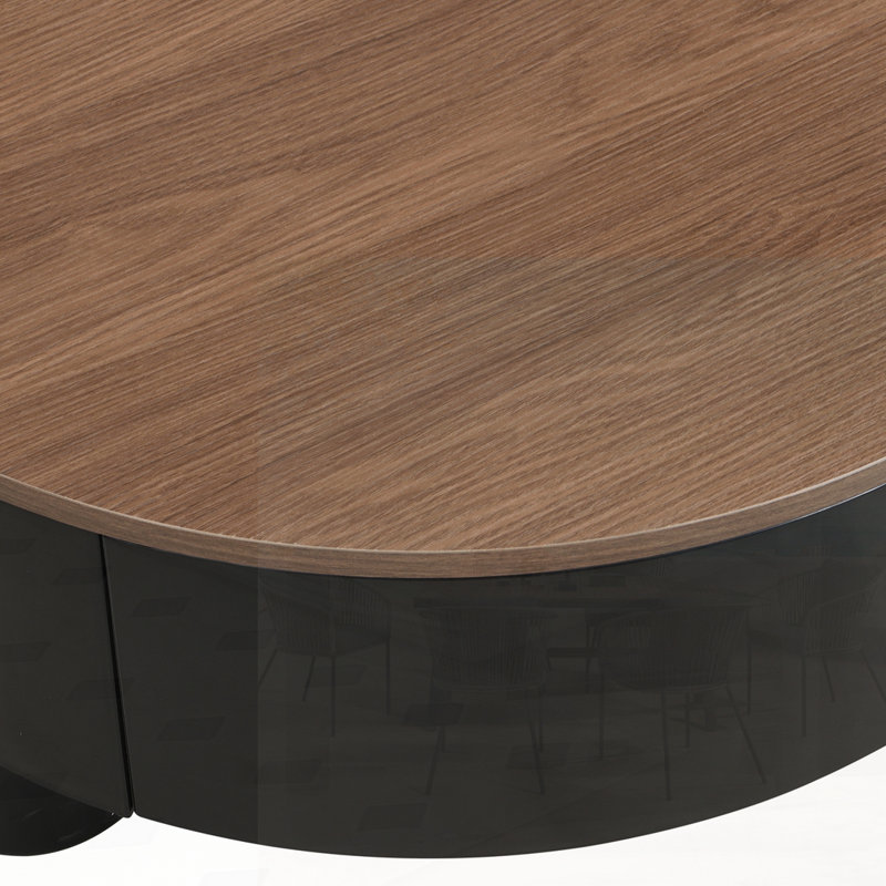 Ensemble de tables basses rondes gigognes avec rangement, design moderne pour le salon, peu encombrant et multifonctionnel