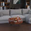 Table basse en bois massif avec tablette de rangement ouverte - Pieds en épingle à cheveux, finition miel, table basse moderne Mid-Century-127123532