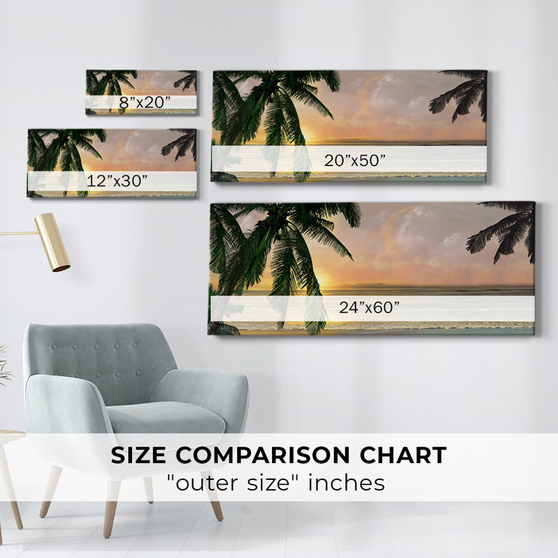 Sunset Cove I sur toile, H 8 po x l 20 po x P 1,5 po