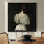 «Ethereal Woman In White Dress Mysterious Elegance», reproduction sur toile encadrée-96965148-96965149