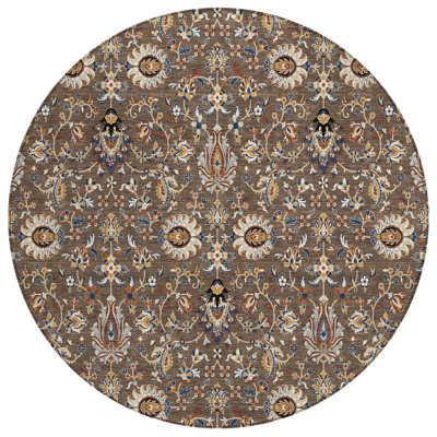 Machine Washable Indoor/Outdoor Husby ACN2192 Global Rug