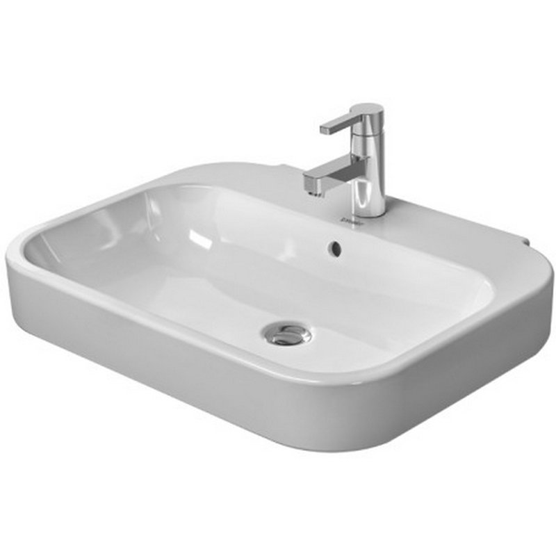 Happy D.2 Ceramic 26" Wall Mount Bathroom Sink with Overflow