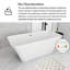 Baignoire de trempage autoportante en acrylique blanc lustré 59 po x 31 po