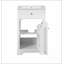 Meuble-lavabo blanc 20 po avec porte à fermeture douce