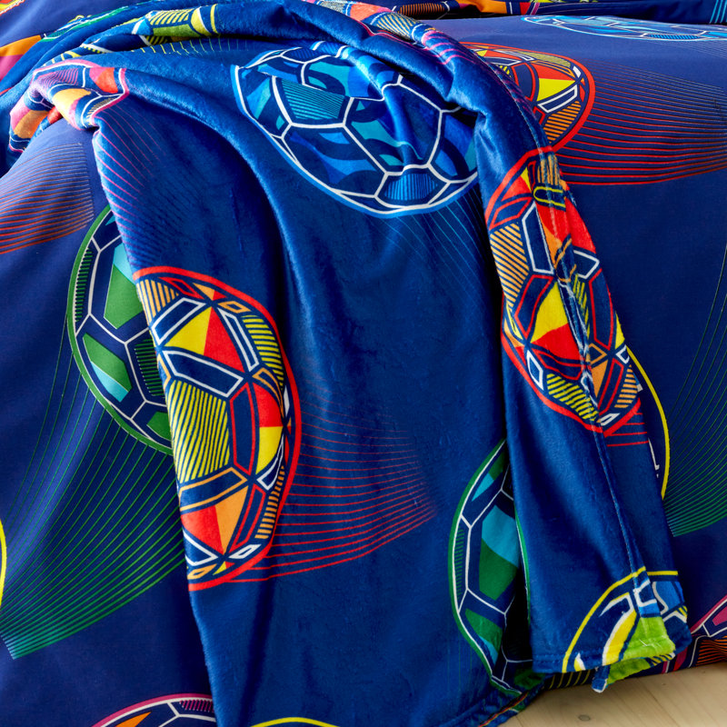 Bright Football Cosy Blanket Throw