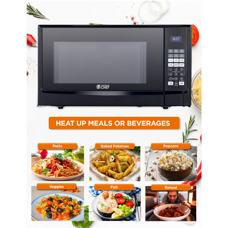 CHM Series CommercialChef 21.7" 1.4 cu ft. 1100 - Watt Countertop Microwave, Black