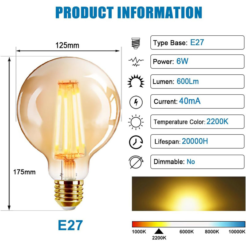 Pack of 4 LED Light Bulbs