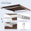 Auvent de terrasse rétractable en polyester l 96 po Topbuy-95985278