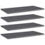 Ensemble de 4 tablettes vidaXL en bois d'ingénierie gris ultrabrillant-865290153-865290152