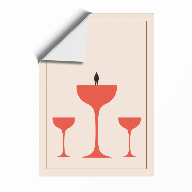 Figure On Glass Modern - Print, Unframed, A4 - 29.7 x 21.0 cm