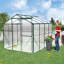 Serre en polycarbonate, serre de jardin à plante robuste de 6 pi x 8 pi pour la cour / l'extérieur-113697876