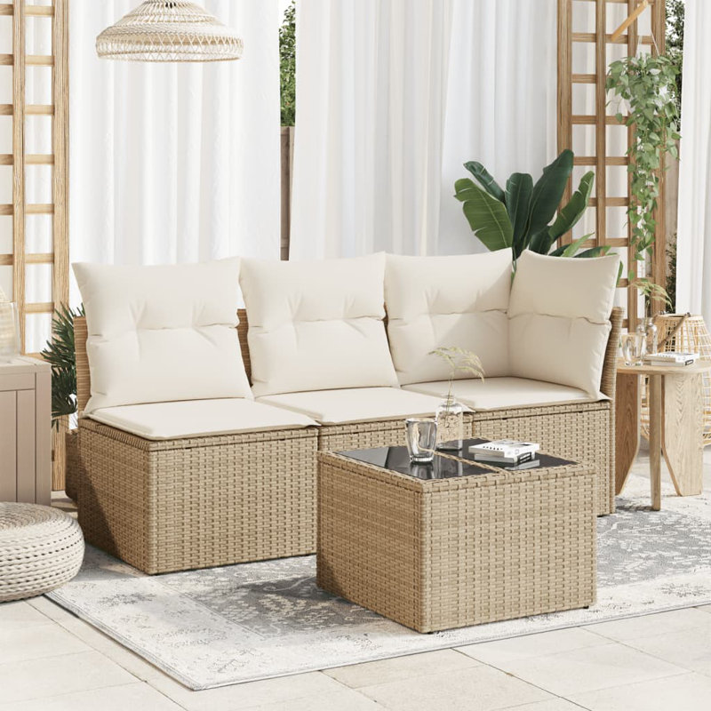 Nisiah Square Outdoor Coffee Table , 55cm cm W 55cm cm D, Beige