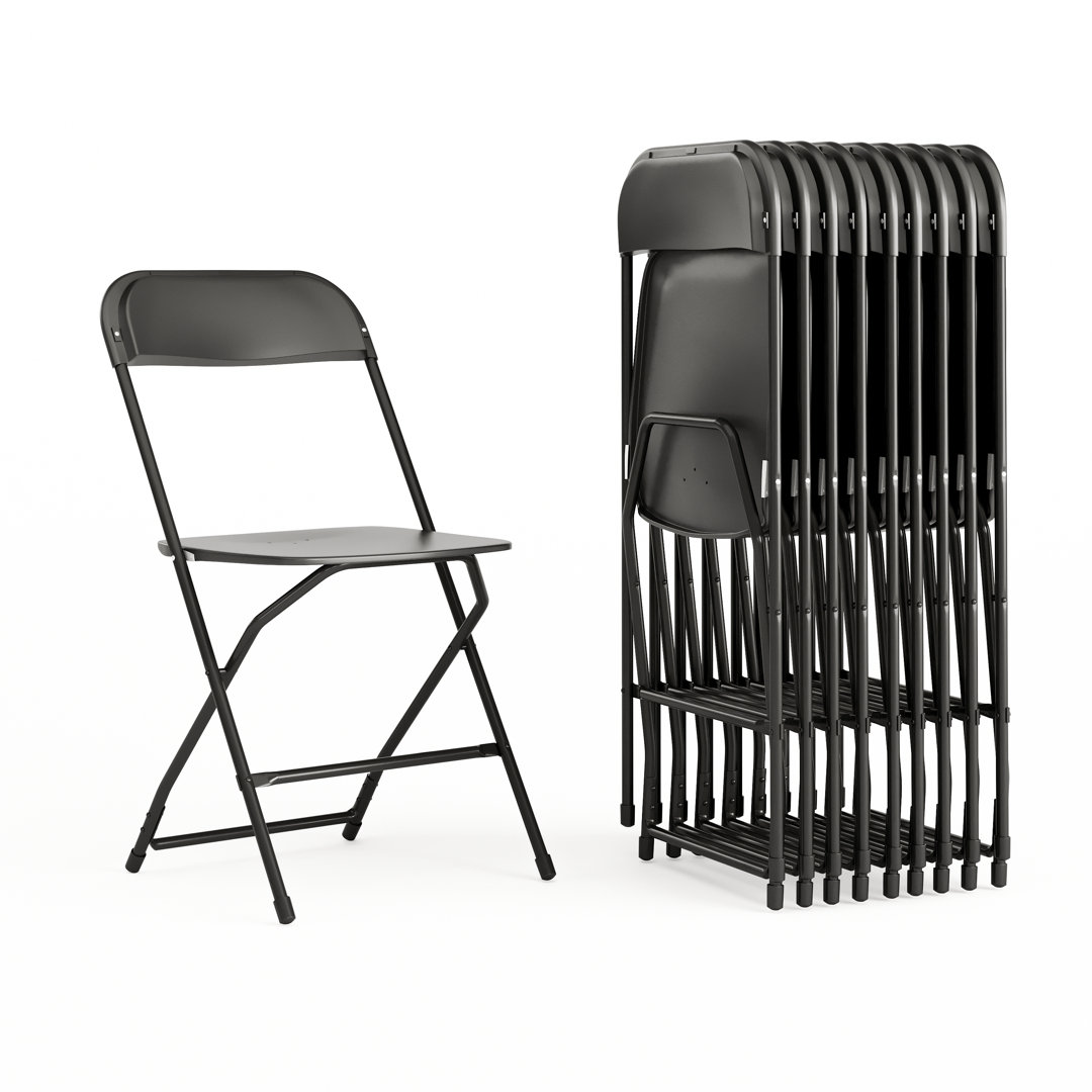 Oliverson Plastic / Resin Stackable Folding Chair Folding Chair (Set of 24) Inbox Zero 