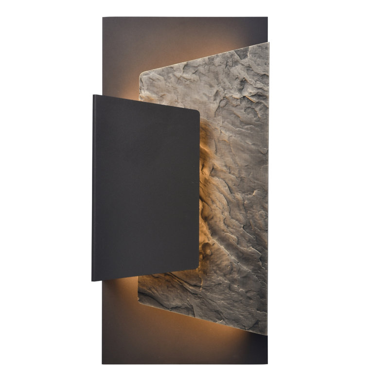 14.5" Meld Outdoor Aluminum Sconce in Charcoal Black Finish