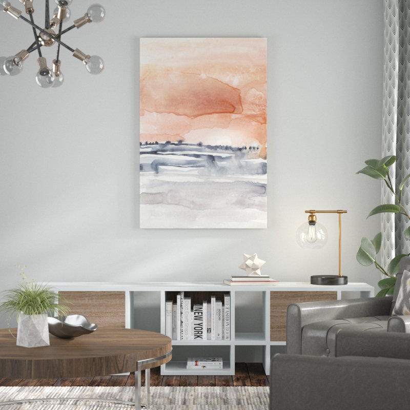 Coral Sky II par Jennifer Goldberger - peinture sur toile, H 48 po x l 32 po
