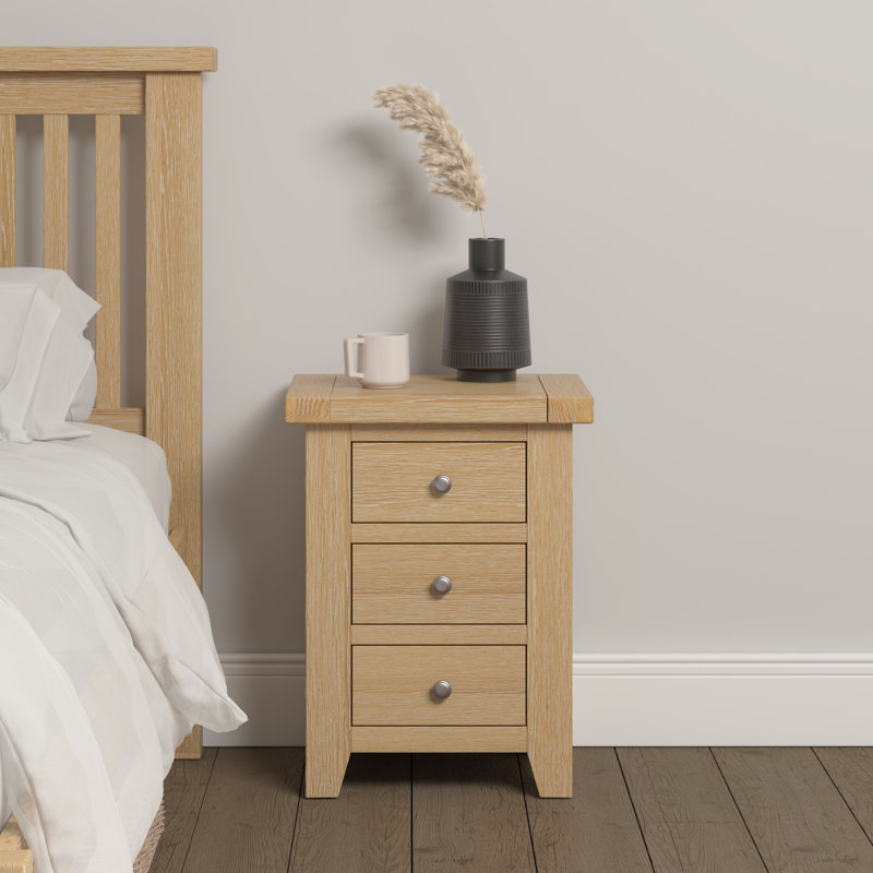 Windsor 47cm W Bedside Table, Brown