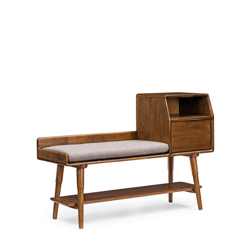 Alesso Solid Wood Drawers Storage Bench （FREE White Glove Delivery）