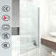 Mahler 1400mm H Pivot Semi-Frameless Tub Door with Clear Glass-1191123577-1191123582-1191123463