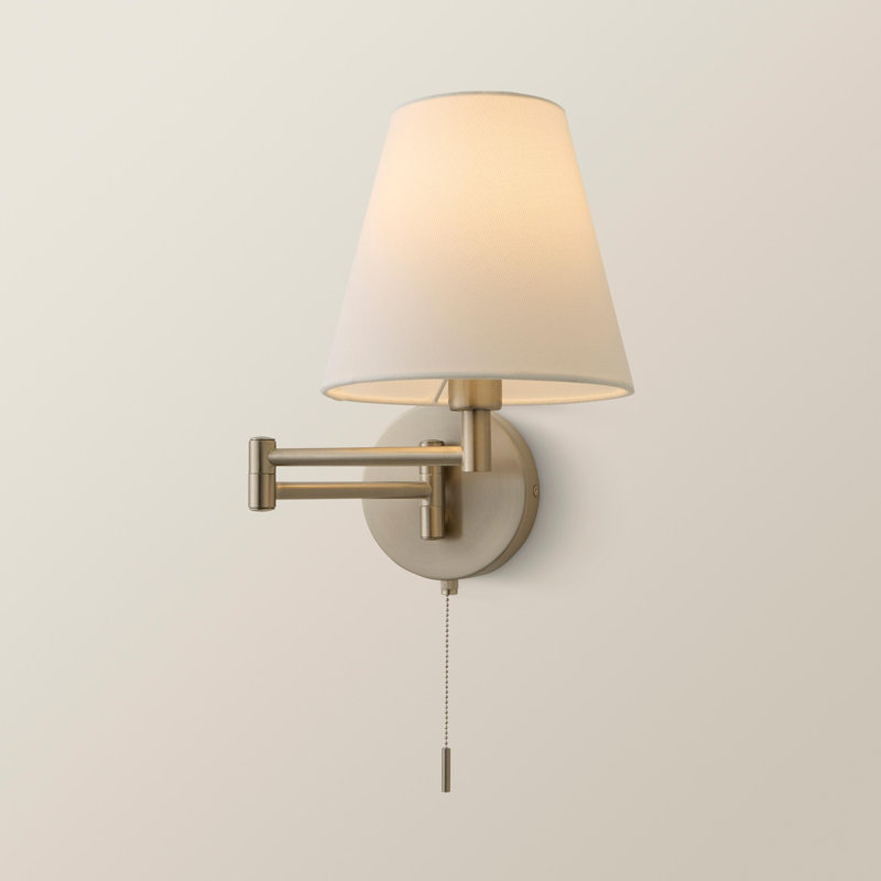 Swing Arm Sconce, 2, Brushed Chrome, Yes